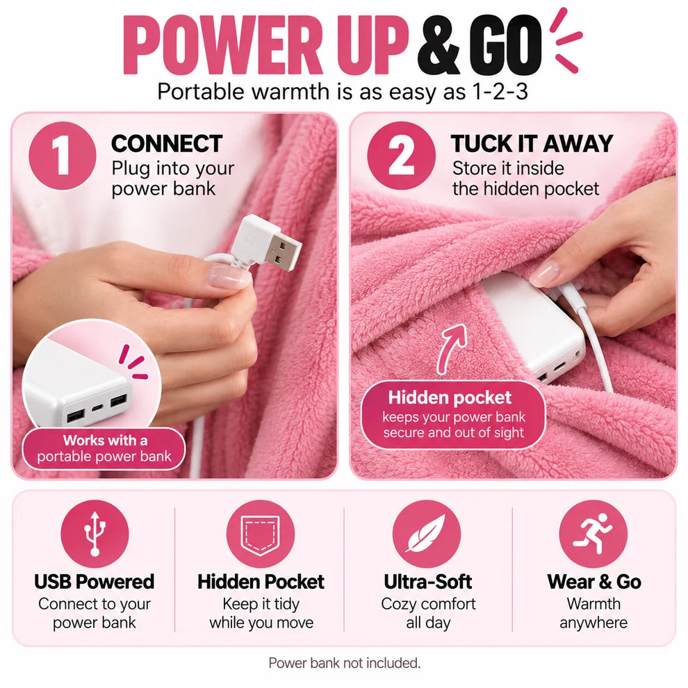 MySnuggy™ Heated Blanket Hoodie